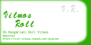 vilmos roll business card